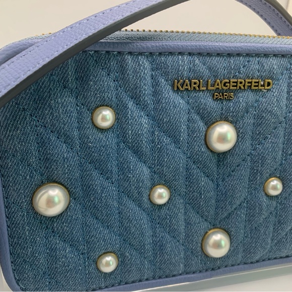 Karl Lagerfeld Paris Karolina Denim Crossbody - Picture 3 of 17